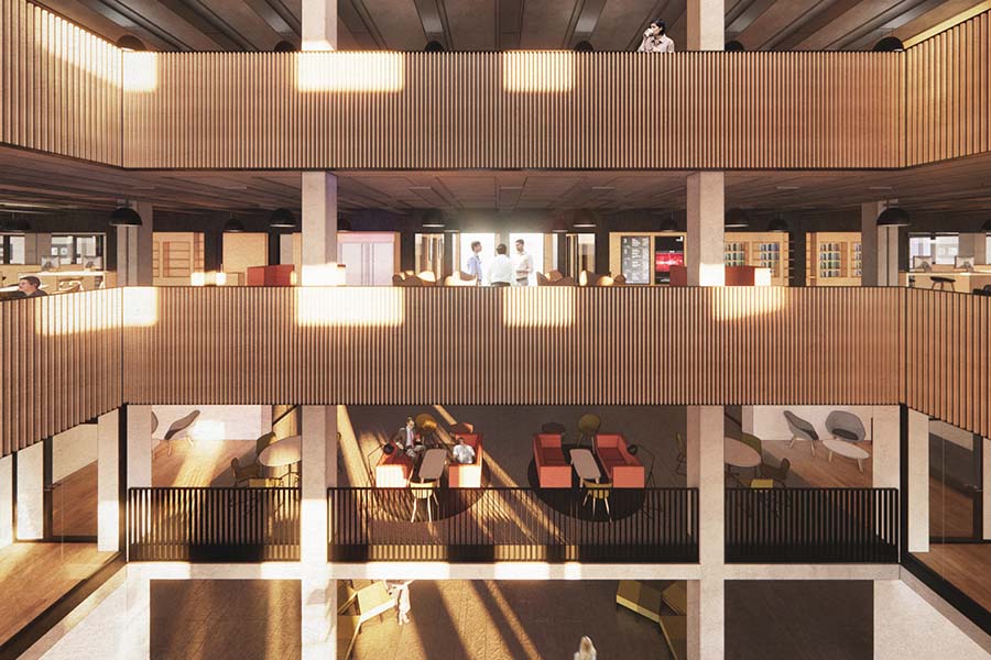 Artistic rendering of the Catalyst atrium