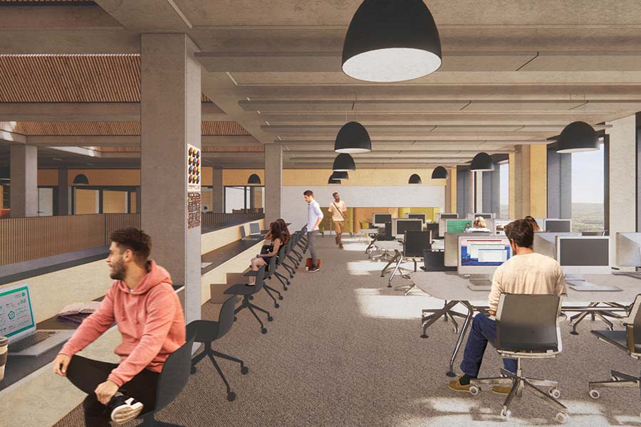 Artistic rendering of the Catalyst foyer