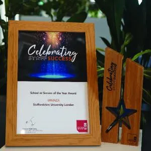 Staffordshire University London Award and Trophy