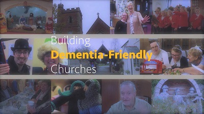 Photo collage overlaid with the title 'Building Dementia-Friendly Churches.'