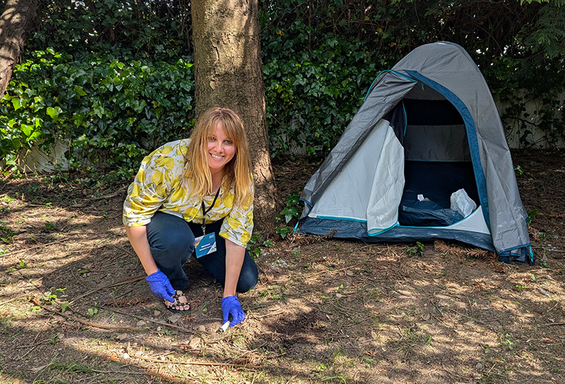 Professor Gwinnett recently delivering wildlife crime scene training