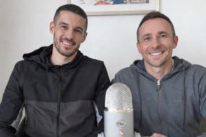 Conor Coady with Dr Paul Mansell