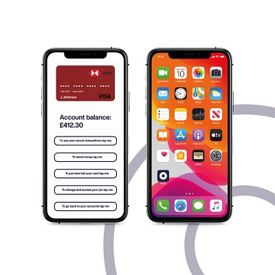 Mobile phone display screen showing banking apps