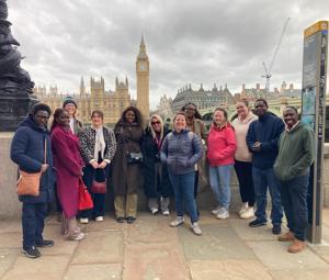 Students from University of Staffordshire and Keele University at Westminster 