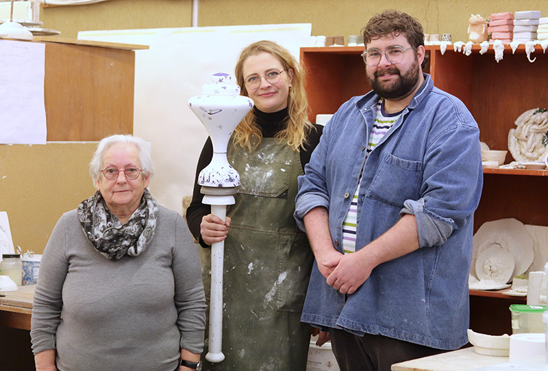 The students holding the mace 