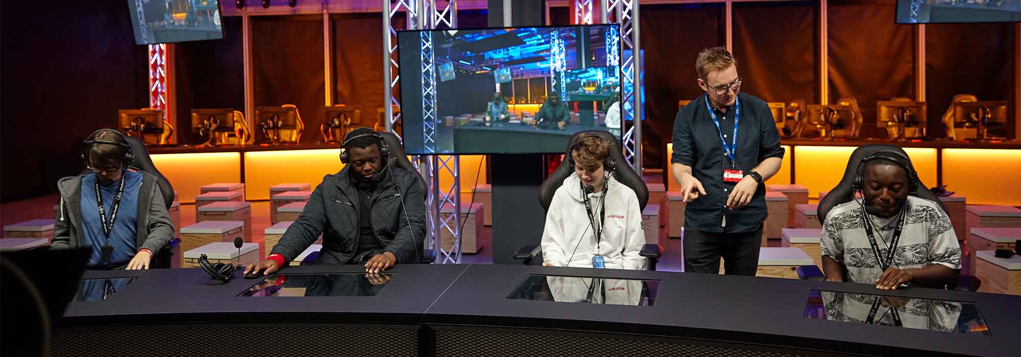 students in the esports arena